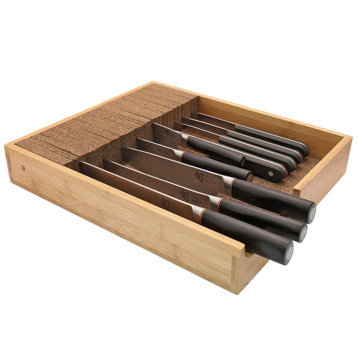 Bamboo InDrawer KnifeDock The Container Store
